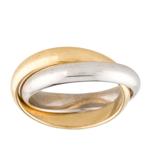 TIFFANY & CO. 18K 750 YELLOW GOLD & WHITE GOLD TWO-TONE MELODY RING - Picture 7 of 10